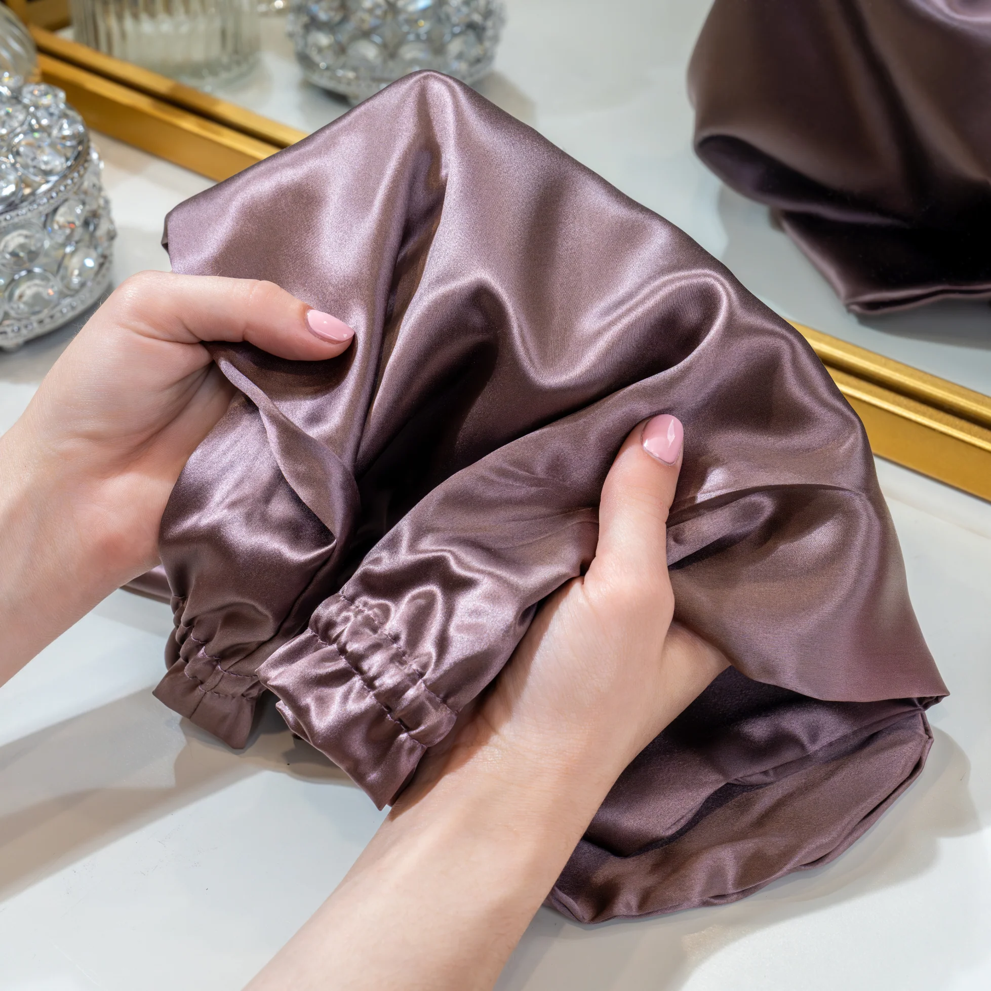 Blissy Cascade Bonnet - Plum - Image 9