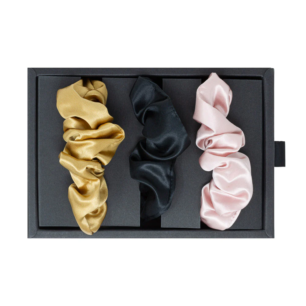 Blissy Scrunchies - Black, Gold, Pink - Image 3